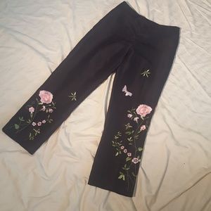 Floral Japanese Silk Pants